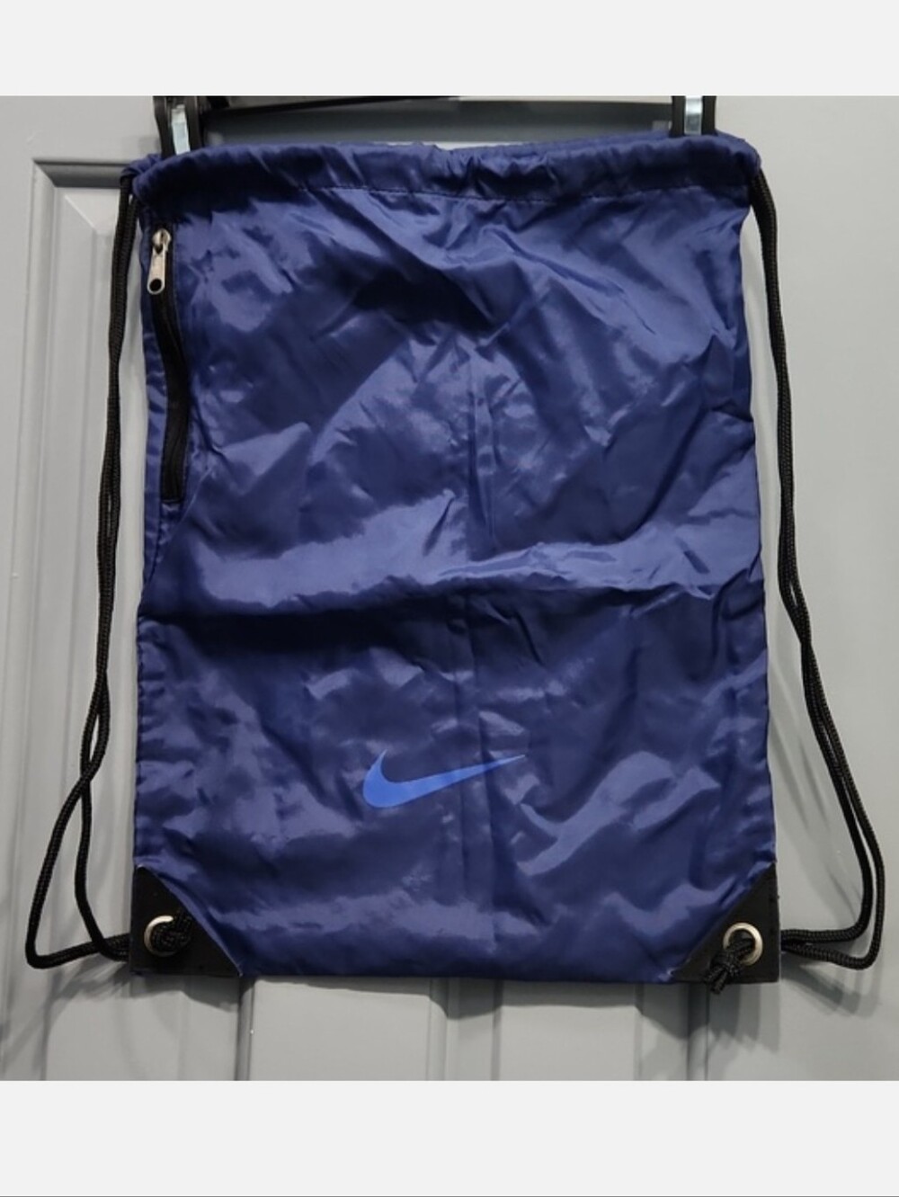 Nike Blue Drawstring Cinch Sack Bag Backpack with extra Pocket